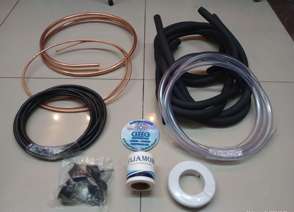 Kit De Instalacion Cobre 5500fg  2mts Con Tacos De Goma Ghg - Image 3