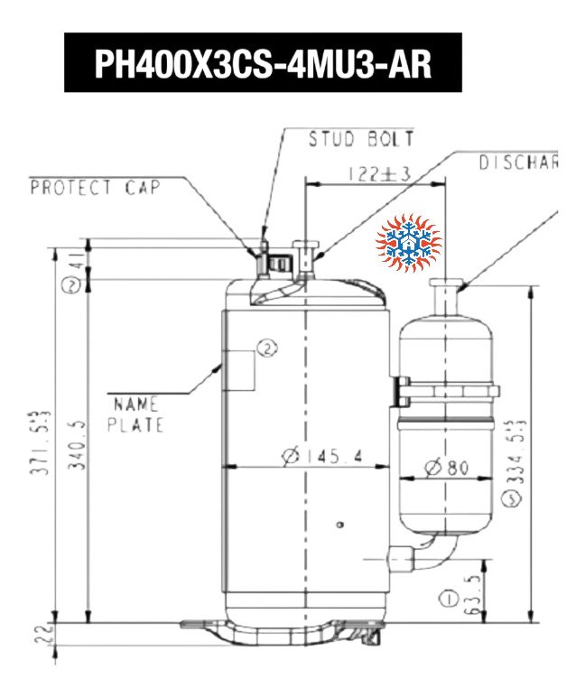 Motor Compresor Rotativo 6000f R22 220v Ghg