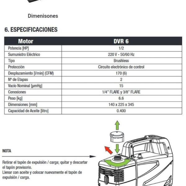 Bomba De Vacio Dosivac Dvr6 170 Lts/min Ghg - Image 5