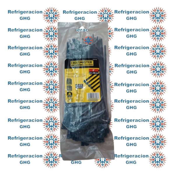 Precinto Nylon 4.8x200mm Negros Crossmaster X 100 Unid. Ghg Negro - Image 4