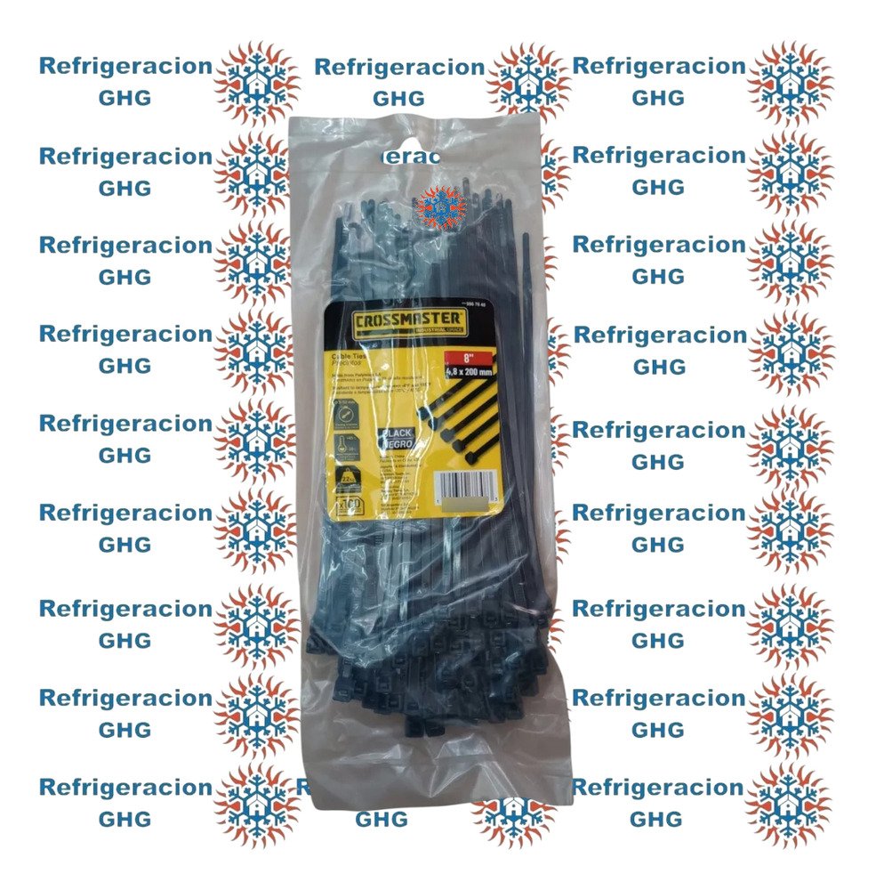 Precinto Nylon 4.8x200mm Negros Crossmaster X 100 Unid. Ghg Negro - Image 4