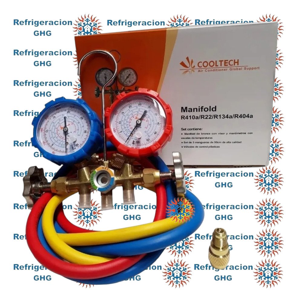 Manifold R410a/r22/r134a/404a Mang Y Acc.- Cooltech Ghg