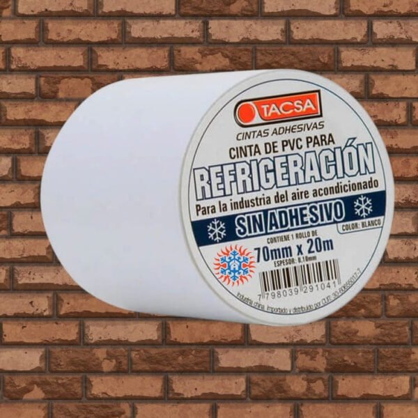 Cinta Pvc Tacsa Sin Adhesivo Blanca 70mmx20m  Ghg - Image 3