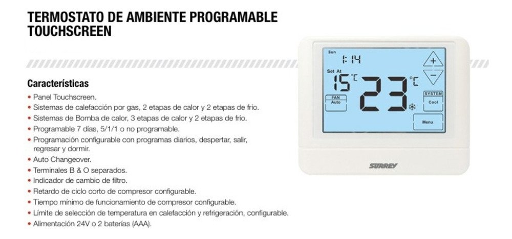 Termostato Surrey Ambiente Prog. 3h2c 24v Ghg - Image 5