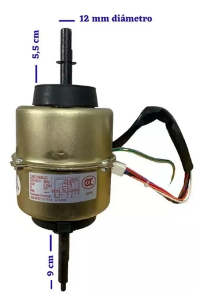 Motor Forzador 45w Doble Eje Aire Acond Cj45e Ysk45-4c Ghg - Image 3