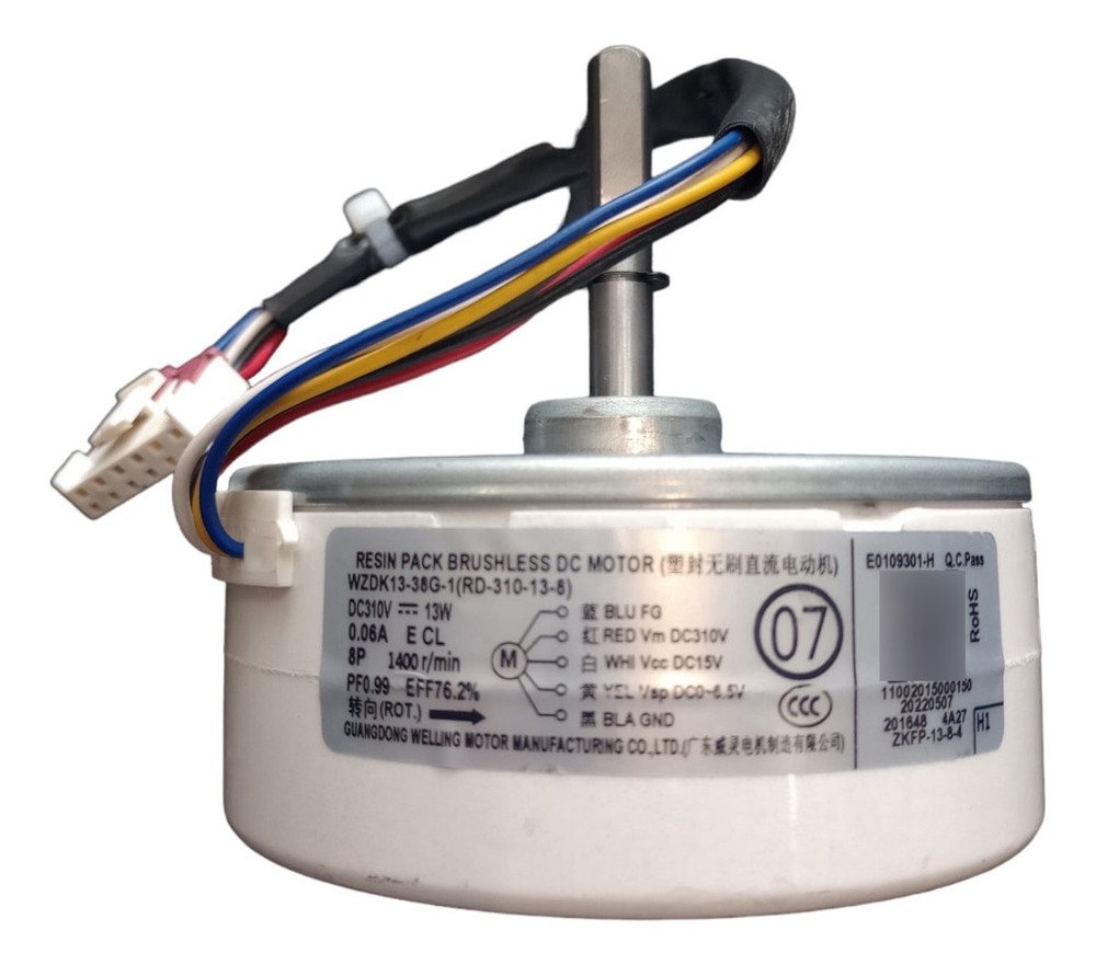 Motor Forzador Inverter Interior Wzdk13-38g-1 Dc310v-13w Ghg - Image 1