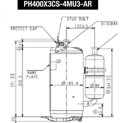 Motor Compresor Rotativo 6000f R22 Panasonic 220v Ghg - Image 5