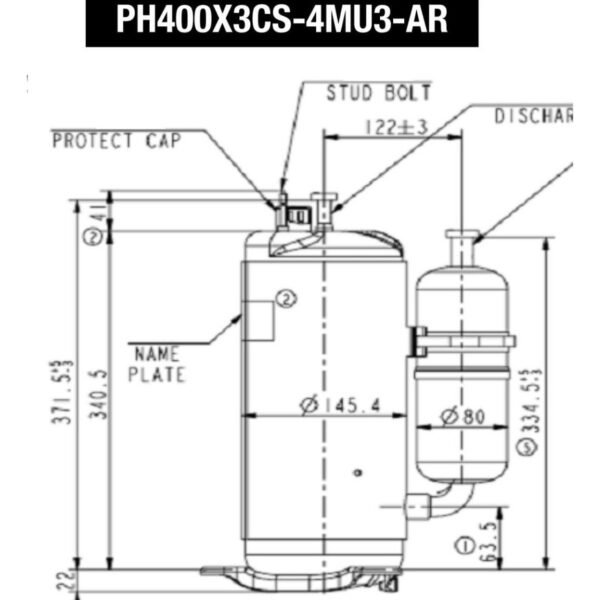Motor Compresor Rotativo 6000f R22 Panasonic 220v Ghg - Image 5