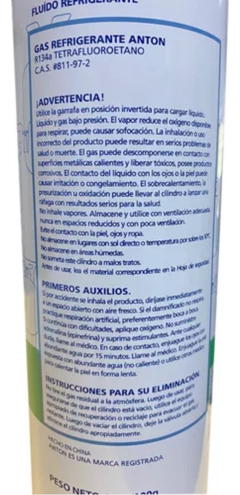 Lata Gas Anton R134a 900 Gr Ghg - Image 2