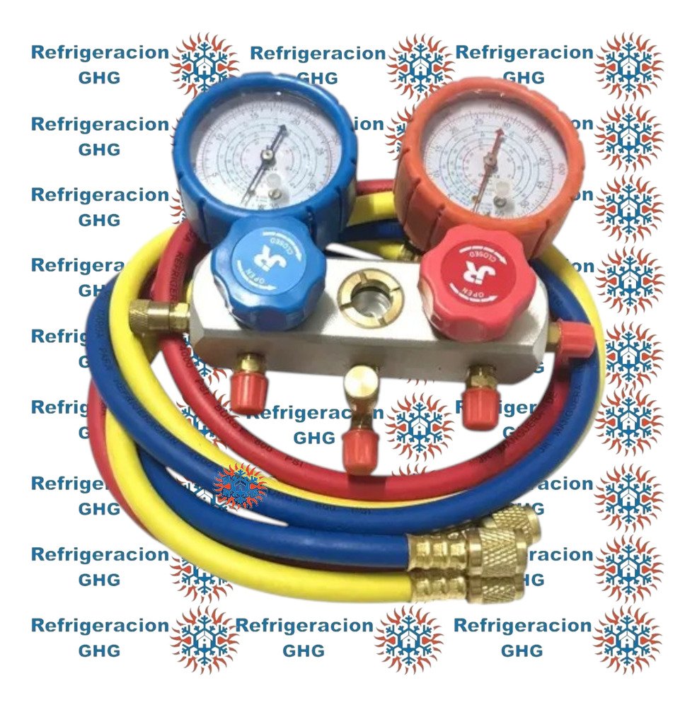 Manifold De Aluminio R410- R22- R134a- R404 Jr Con Visor Ghg - Image 3