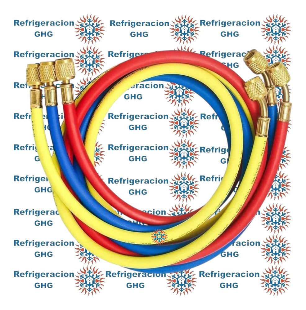 Juego De Mangueras Para Manifold R410 Refrigeración 60cm Ghg