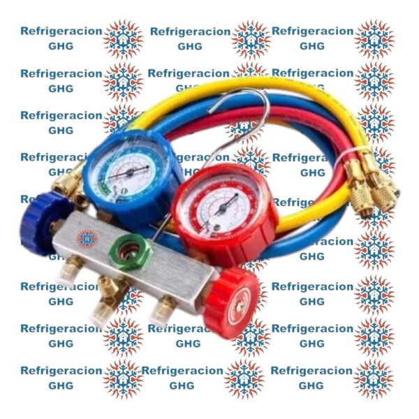 Manifold De Aluminio R410- R22- R134a- R404 Jr Con Visor Ghg - Image 2