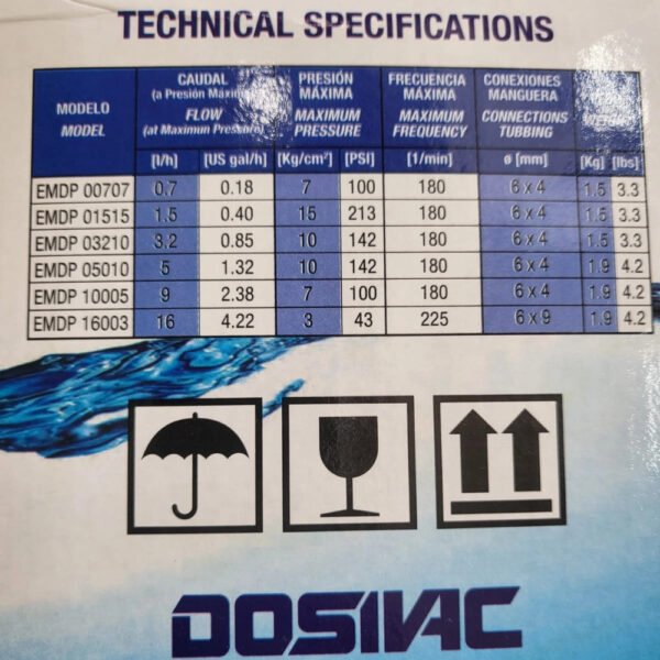 Bomba Dosificadora Electromagnética Dosivac Ghg - Image 2