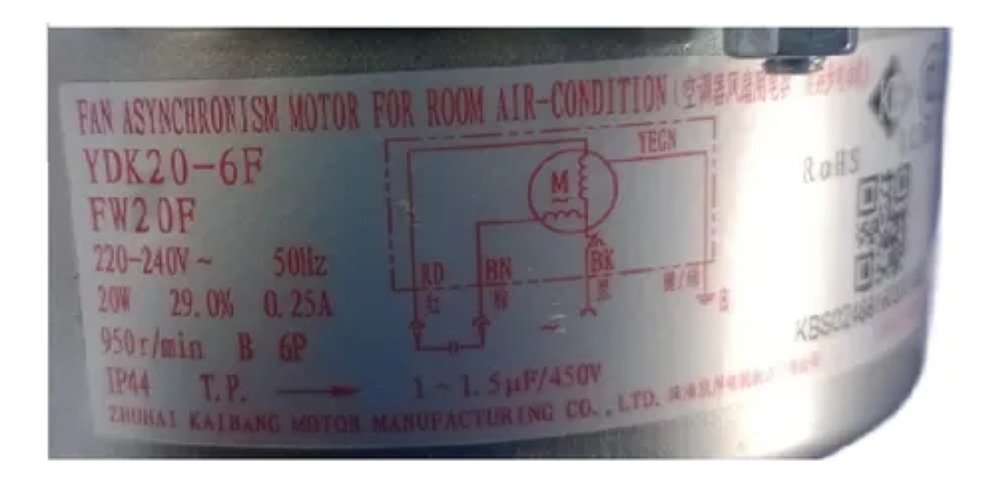 Motor Forzador Exterior 20w  Ydk20-6f Ghg - Image 5