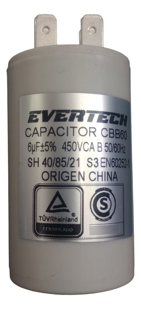 Capacitor 6uf 400v evertech Ghg