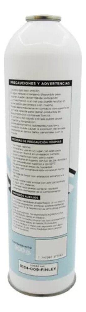 Lata Finley -gas Refrigerante R134-a 900 Gr. Ghg - Image 2