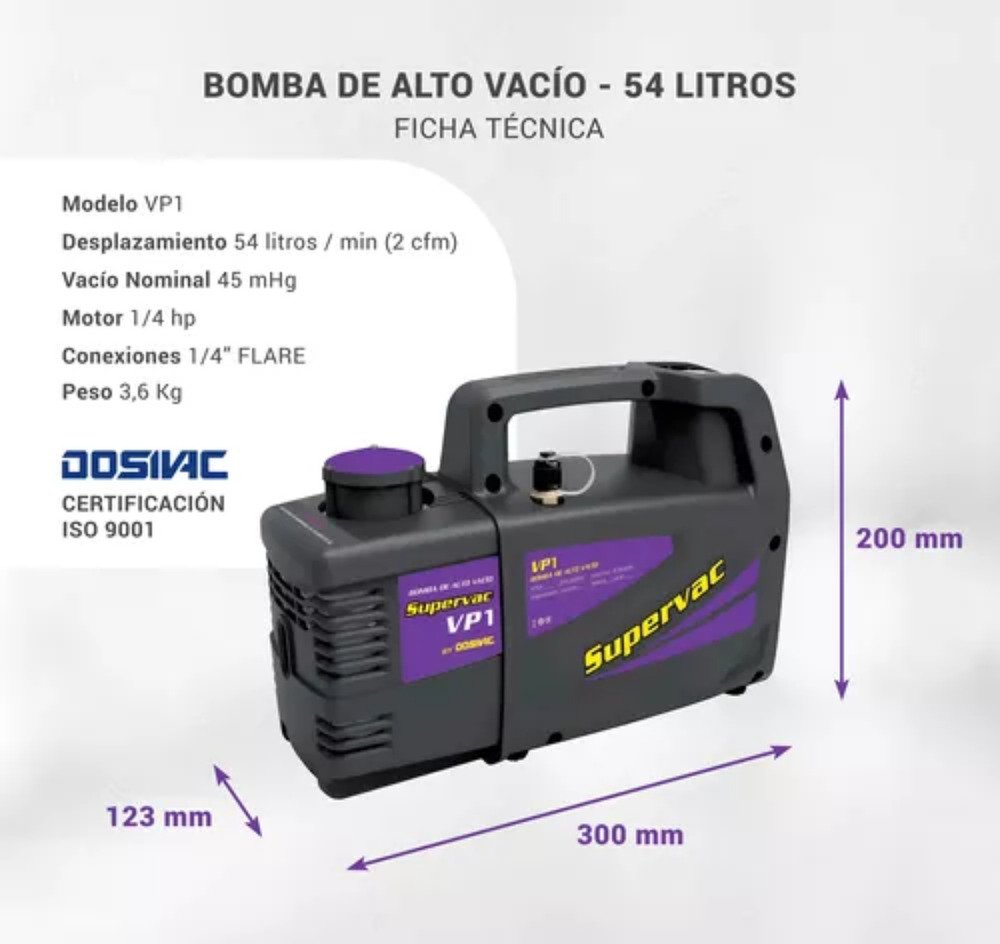 -BOMBA DE VACIO 58 LITROS SUPERVAC BY DOSIVAC