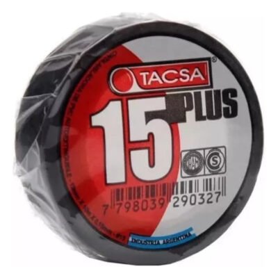 Cinta Aisladora Tacsa Pvc 20m Negr 15plus---- Ghg