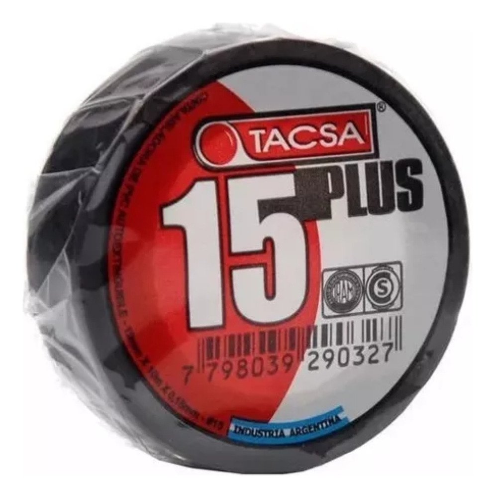 Cinta Aisladora Tacsa Pvc 20m Negr 15plus---- Ghg