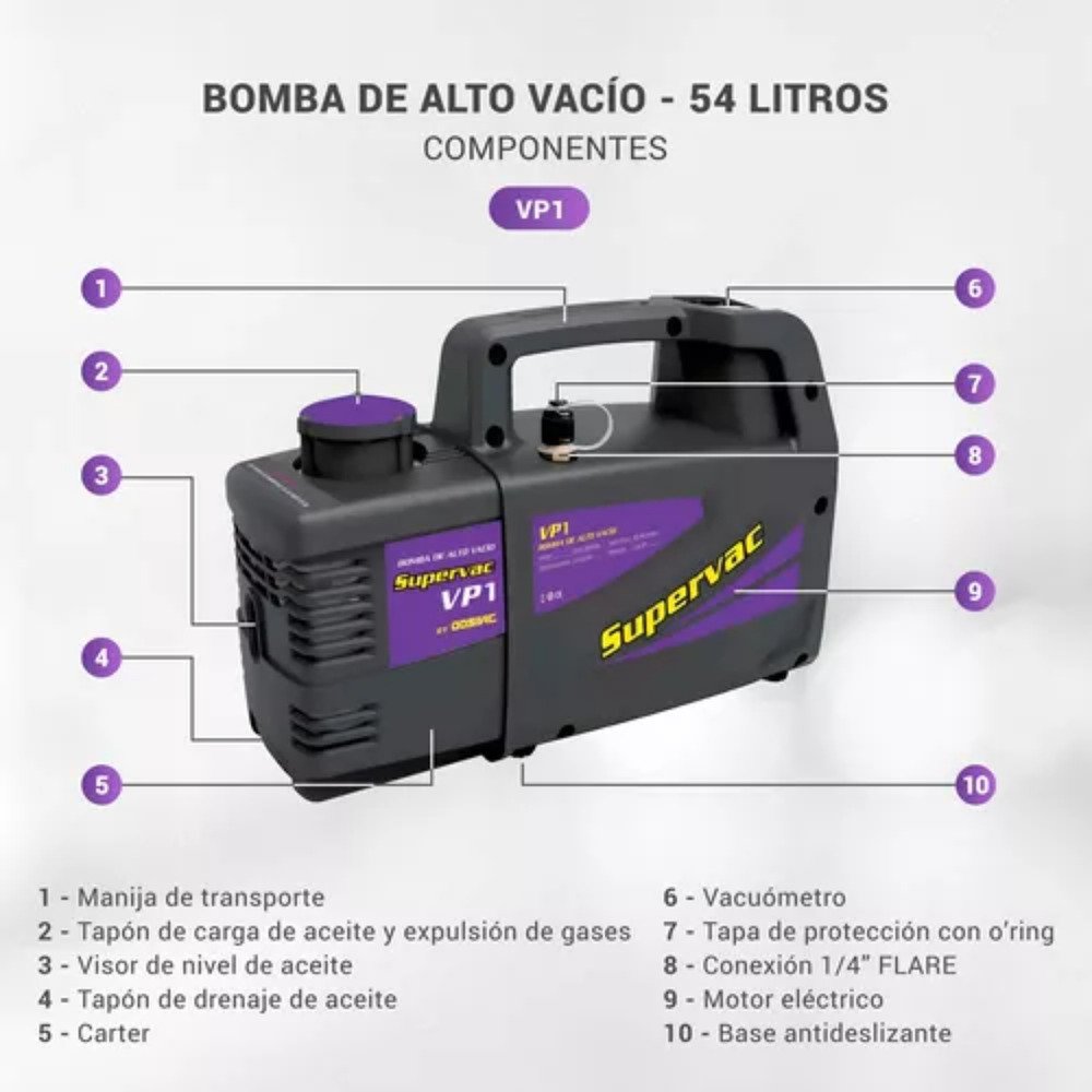 -BOMBA DE VACIO 58 LITROS SUPERVAC BY DOSIVAC