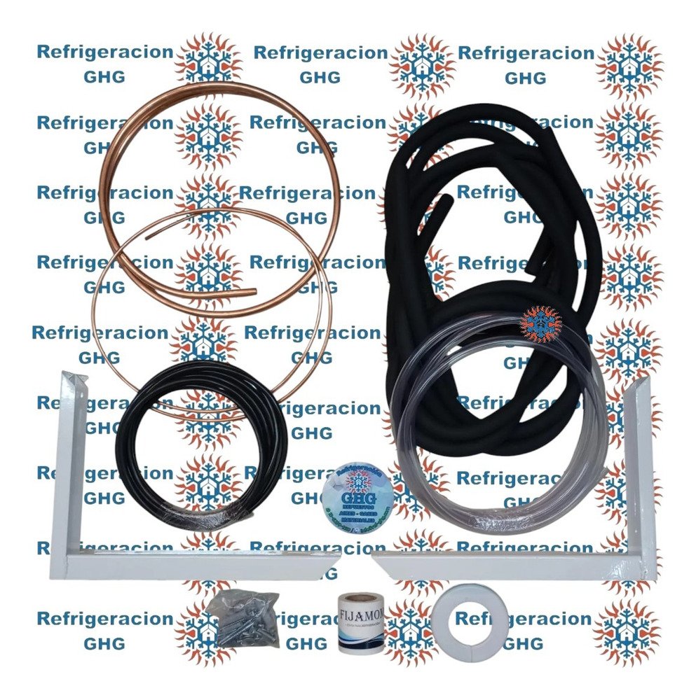Kit De Instalacion Cobre 2250fg 3mts Con Mensula Ghg