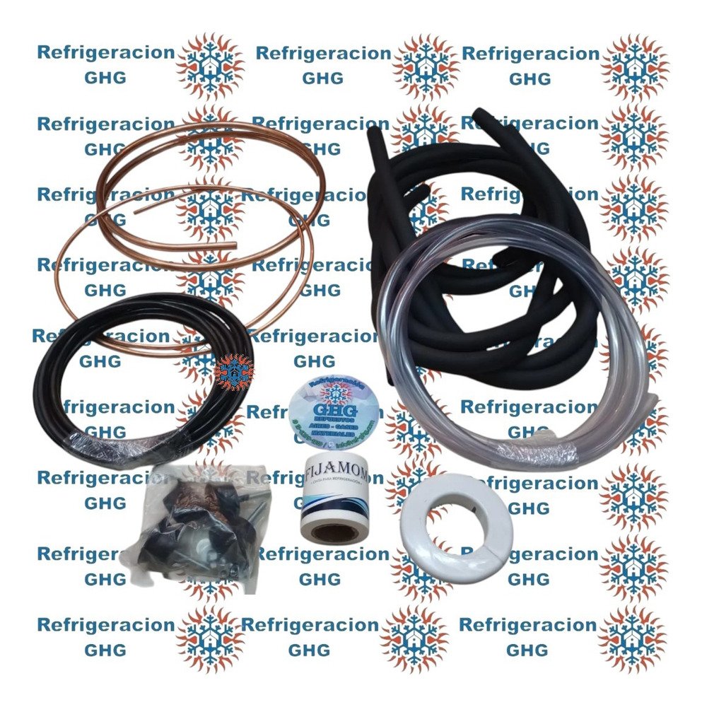 Kit De Instalacion Cobre 6000fg 3mts Con Tacos De Goma Ghg