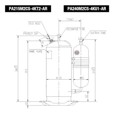 Motor Compresor Rotativo 6000f R410 220v Ghg - Image 4