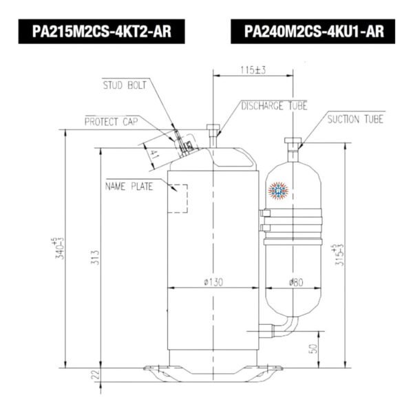 Motor Compresor Rotativo 6000f R410 220v Ghg - Image 4