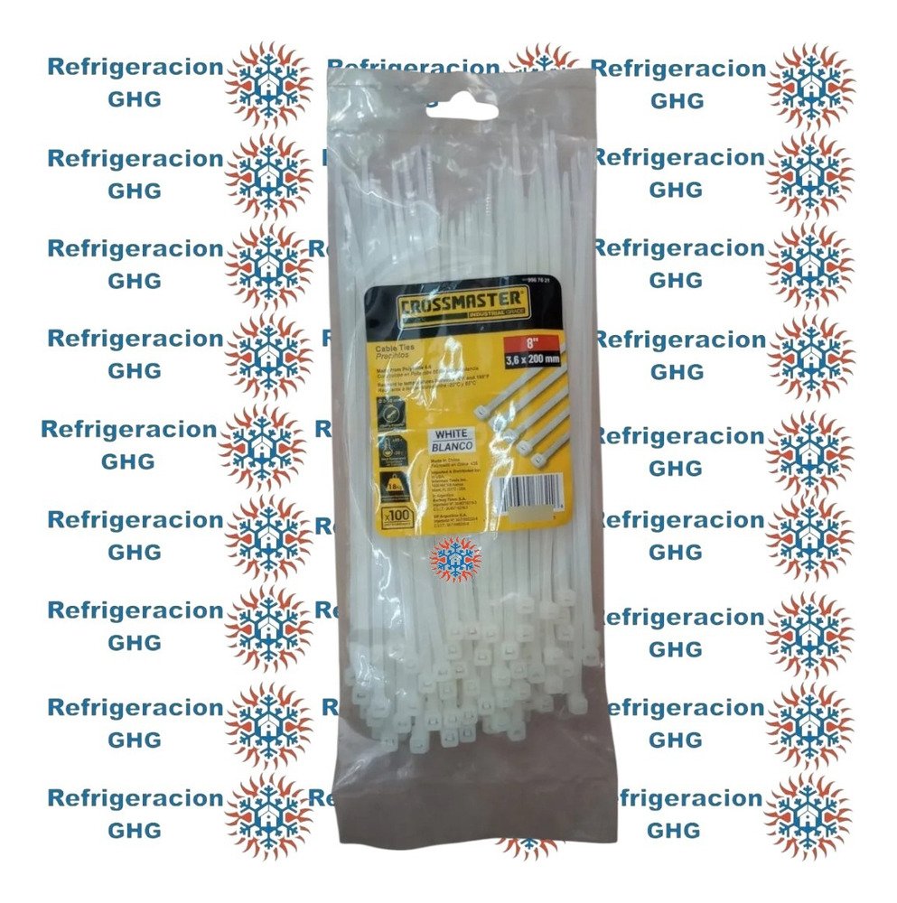 Precinto Nylon 3.6x200mm Blancos Crossmaster X 100 Unid. Ghg Blanco - Image 3