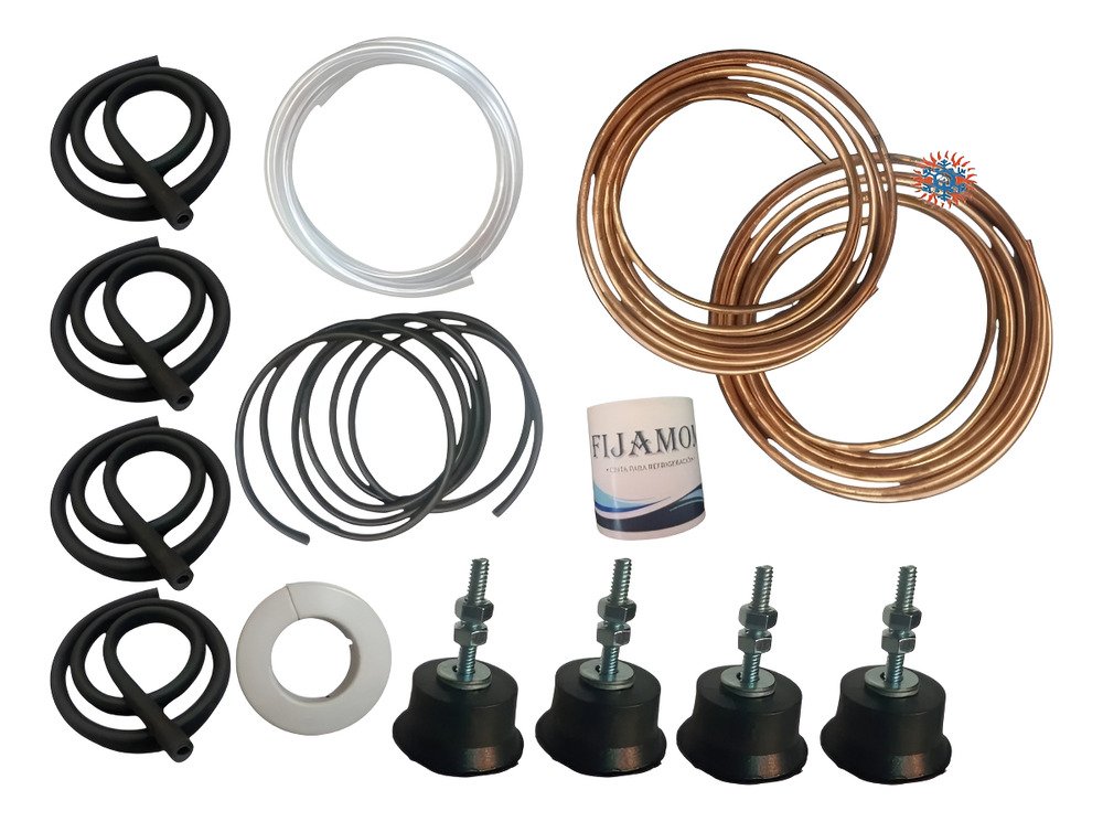 Kit De Instalacion Cobre 5500fg 3mts Con Tacos De Goma Ghg