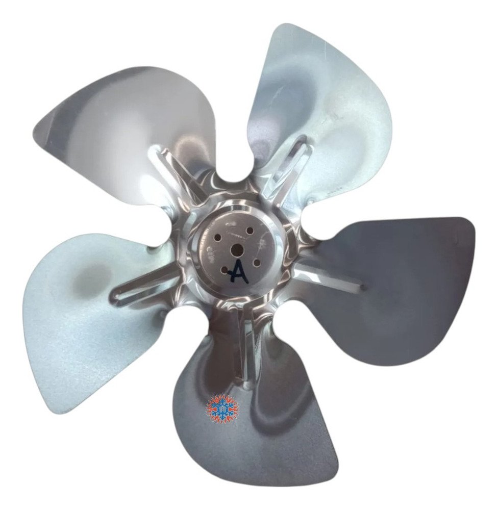 Paleta Pala Para Forzador De Heladera Aluminio 25 Cm Ghg Plateado