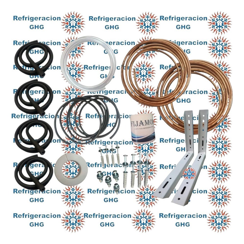 Kit De Instalacion Cobre 6000fg 2mts Con Mensula Ghg