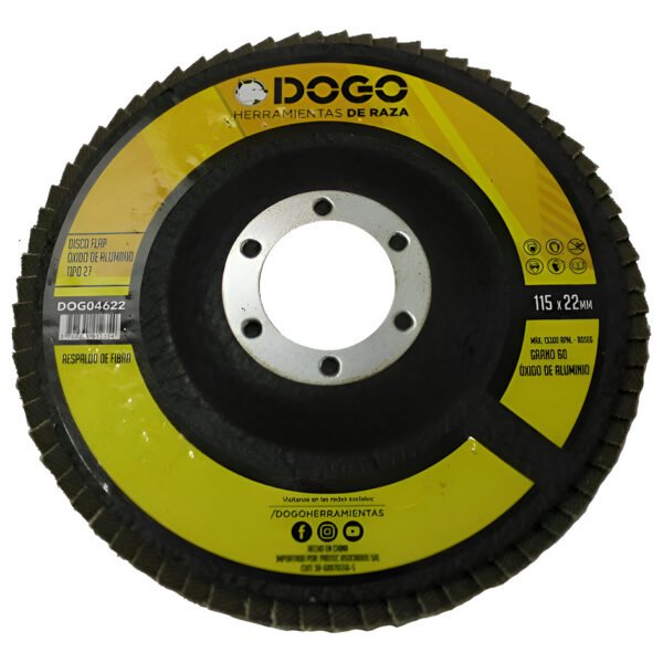 Disco Flap Dogo 115mm Aluminio Granos/medida 60 X Unidad Ghg Amarillo - Image 2