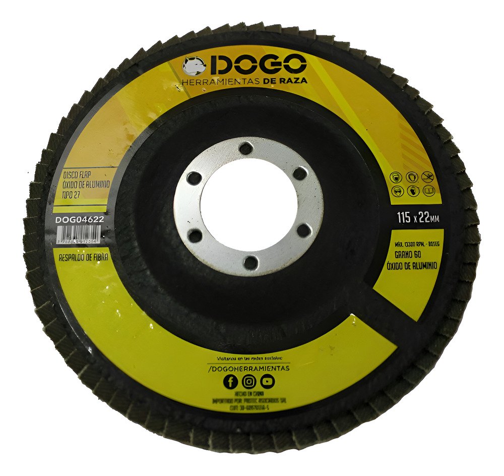 Disco Flap Dogo 115mm Aluminio Granos/medida 60 X Unidad Ghg Amarillo - Image 2