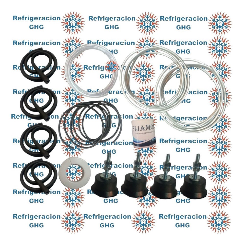 Kit De Instalacion Aluminio 6000fg 3mts C/tacos De Goma Ghg