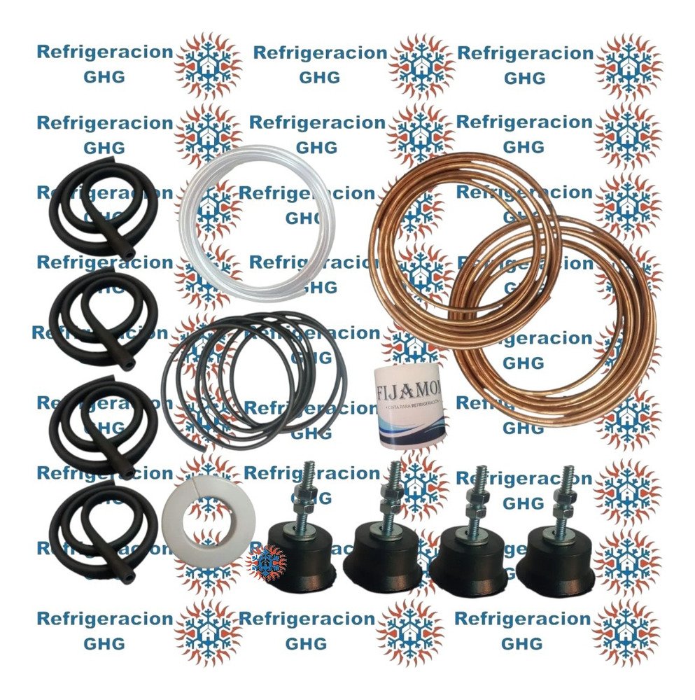 Kit De Instalacion Cobre 4500fg 3mts Con Tacos De Goma Ghg