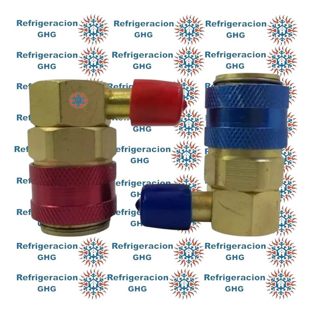 Acople Automotor Curvo (juego) R134a C/salida 90° Motech Ghg - Image 2