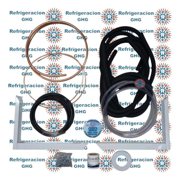 -KIT DE INSTALACION COBRE 3000FG (1/4" Y 1/2") 3MTS CON MENSULA - Image 2
