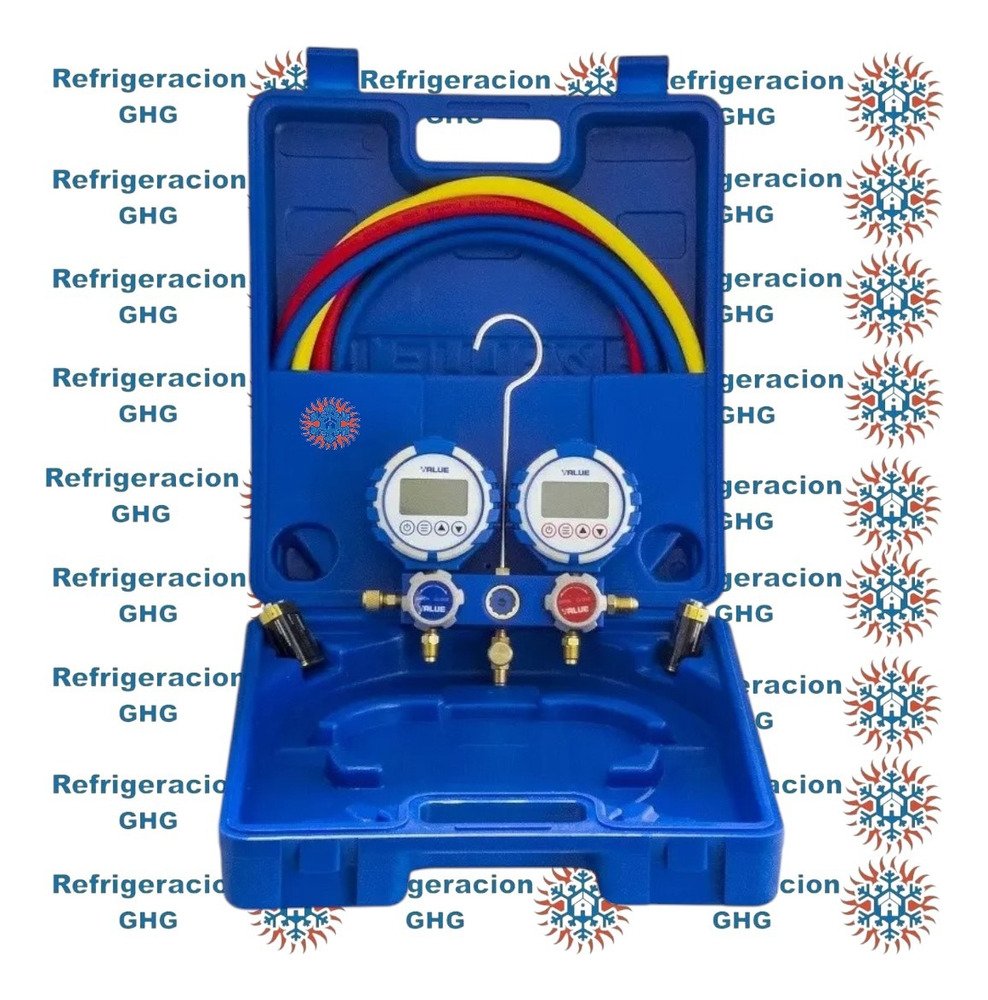 Manifold Digital Value V-dg2 Con Accesorios Maletin Ghg