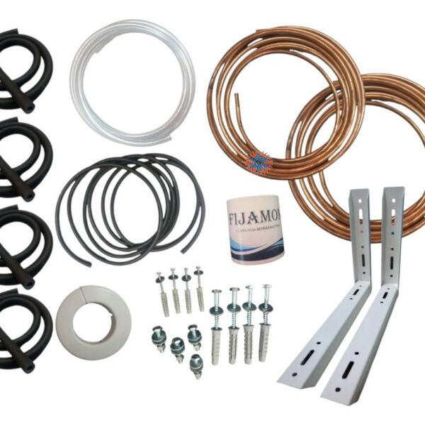 -KIT DE INSTALACION COBRE 3000FG (1/4" Y 1/2") 3MTS CON MENSULA