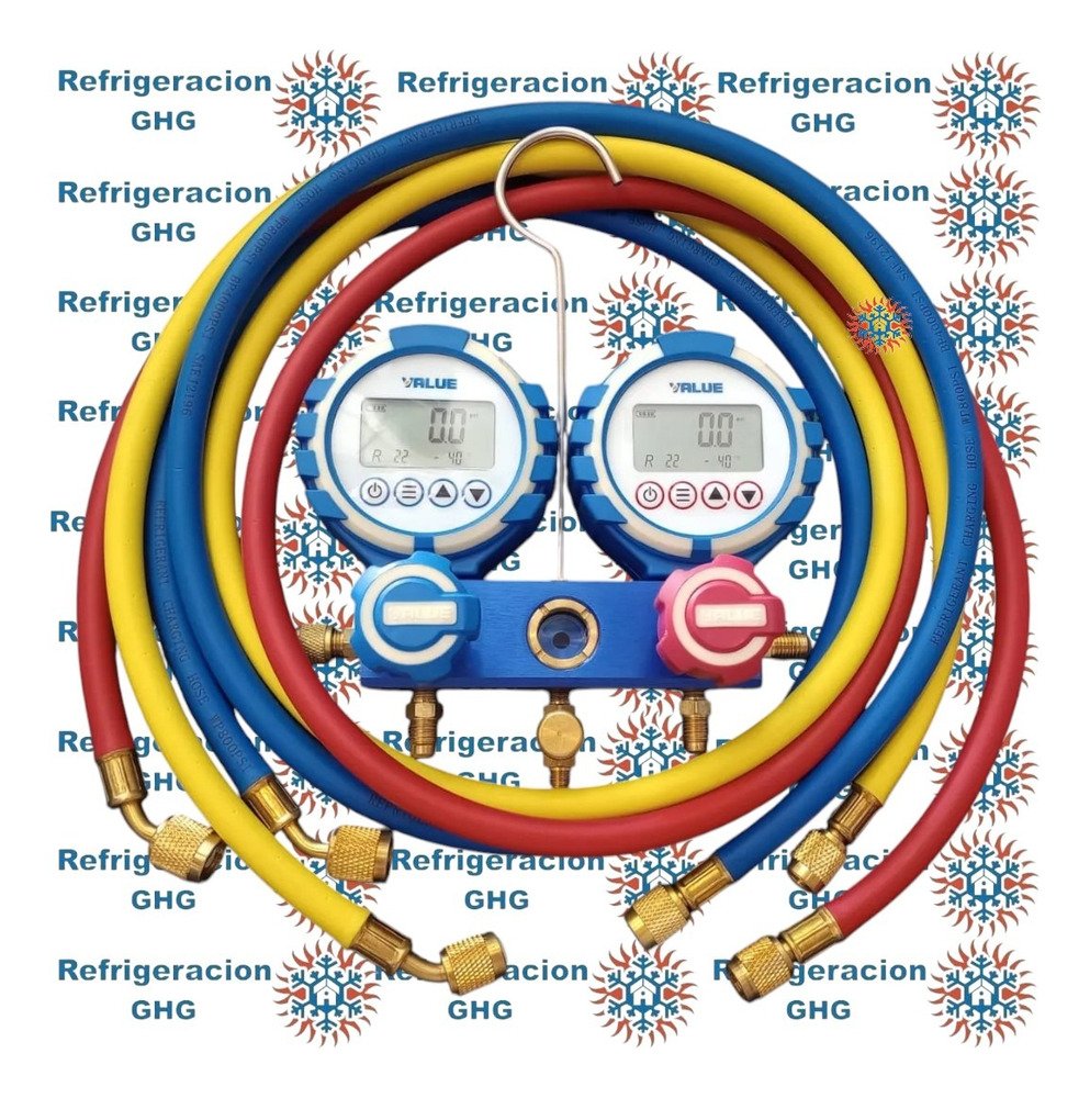 Manifold Digital Value V-dg2 Con Accesorios Maletin Ghg