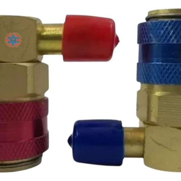 Acople Automotor Curvo (juego) R134a C/salida 90° Motech Ghg