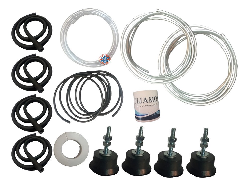 Kit De Instalacion Aluminio 6000fg 3mts C/tacos De Goma Ghg