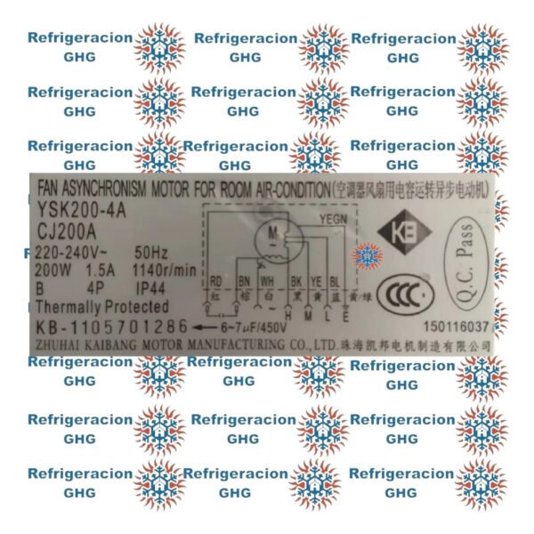 Motor Forzador Exterior 200w Ysk200-4a Ghg - Image 4