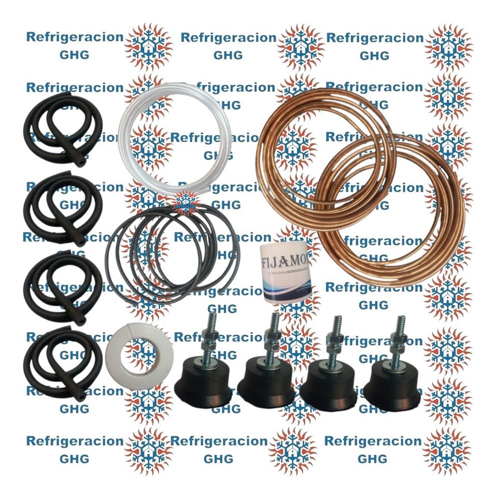 Kit De Instalacion Cobre 2250fg 2mts Con Tacos De Goma Ghg
