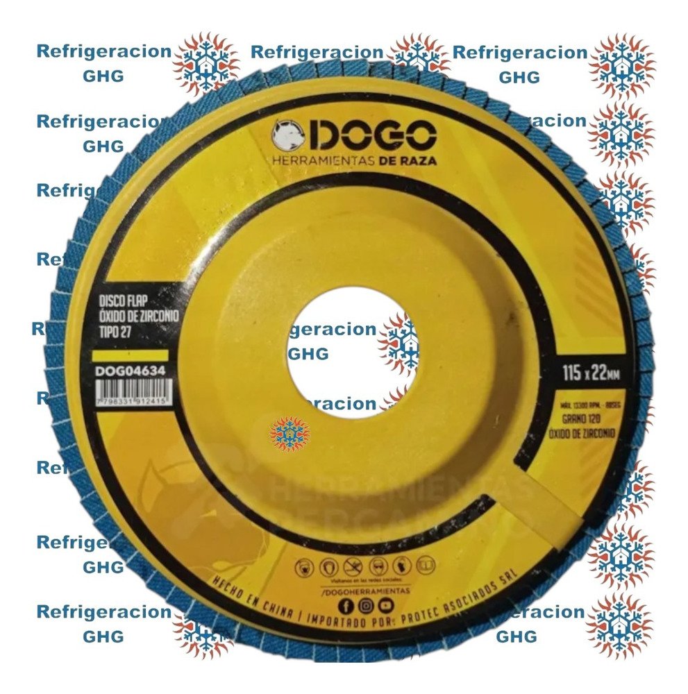 Disco Flap Dogo Oxido Zirconio 115gr 120 R/plast X Unid Ghg - Image 3