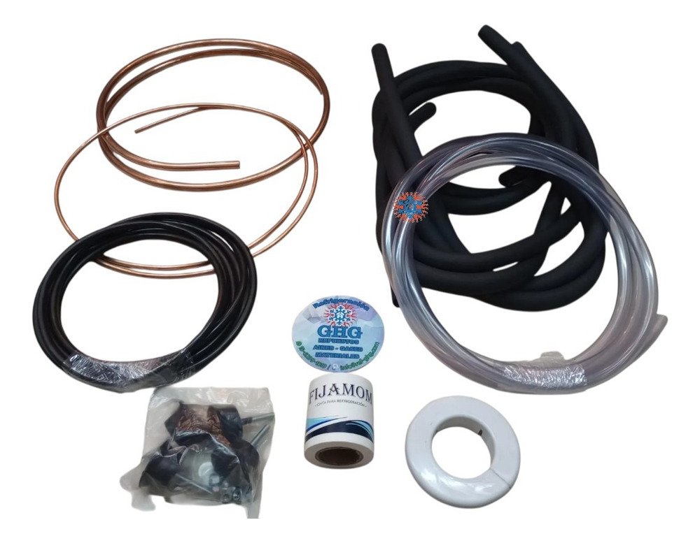 Kit De Instalacion Cobre 2250fg 3mts Con Tacos De Goma Ghg