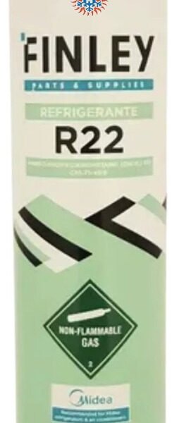 Garrafa Lata Gas Refrigerante Finley R22 1kg - Image 1