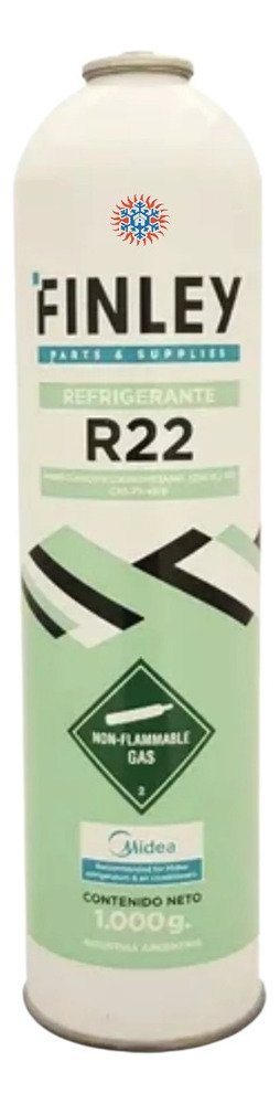 Garrafa Lata Gas Refrigerante Finley R22 1kg