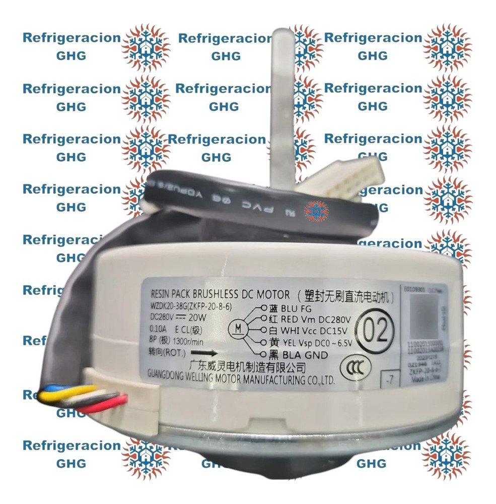 Motor Forzador Interior Inverter 20w Wzdk20-38g /zkfp-20 Ghg
